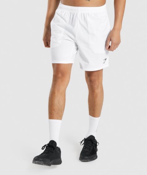 Men's Gymshark Arrival 7" Shorts White | CA ND35A0